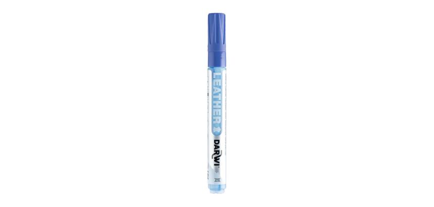 DARWI Marqueur Peinture sur Cuir Pointe Conique Fine 2mm - Bleu