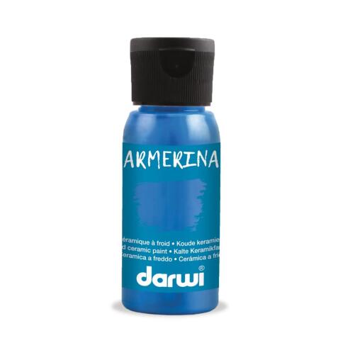 DARWI Flacon de 50 ml de Peinture sur Céramique à Froid - Bleu