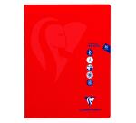 Cahier Travaux Pratiques piqué Mimesys 24x32cm 80 pages grands carreaux + uni couverture polypropylène Couleur aléatoire - Assortis