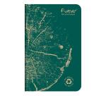 Carnet piqué FOREVER PREMIUM 100% recyclé 9x14cm 96 pages petits carreaux papier recyclé blanc 90 g - Assortis