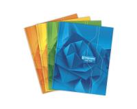 Cahier brochure rembordée rigide 7000 17x22 cm 192 pages grands carreaux 70 g - Assortis
