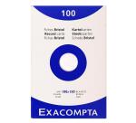 Estuche Exacompta de 100 fichas Exacompta bristol - liso sin taladro 100x150mm - Blanco