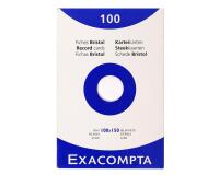 Étui de 100 fiches - bristol uni non perforé 100x150mm - Blanc