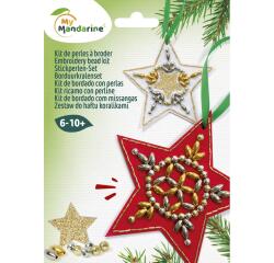 Kit à broder, déco étoiles - Vert