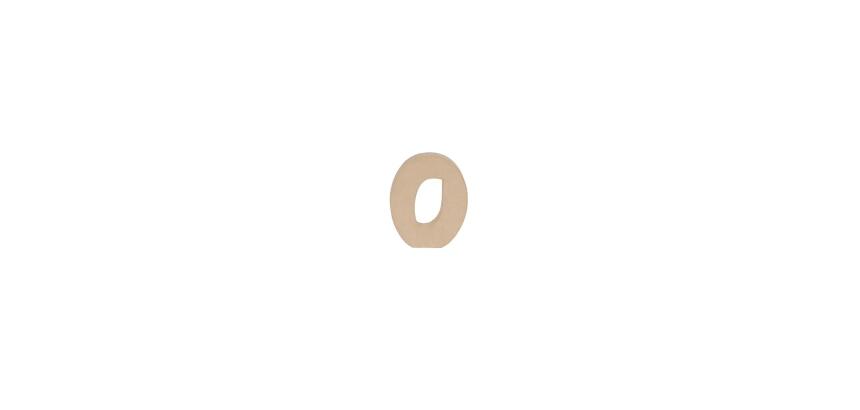 Chiffre 0 kraft 20cm - Kraft