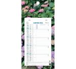 Calendrier mensuel Nature avec feuillets détachables 13 x 23 cm sur support plaque imprimée 16 x 33 cm 2026 - Visuels assortis