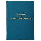 Registre 29,7x21cm - Présence Conseils d'Administration 100 pages. - Bleu
