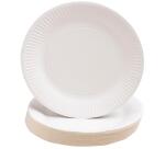 50 Assiettes en carton rondes, 23 cm - Blanc