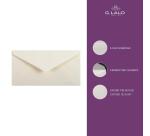 20 enveloppes DL(110x220mm) Vélin pur coton gommées - Crème
