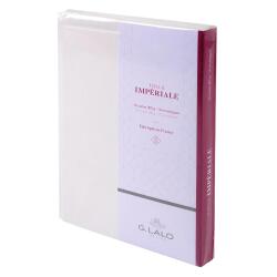 Ensemble 10 cartes + 10 enveloppes C6 Toile Impériale, sous sachet - Blanc
