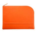 Rhodiarama pochette zippée en simili cuir - taille L (21x28 cm) - Tangerine
