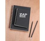 Zap Book carnet collé 160F A5 80g - Noir