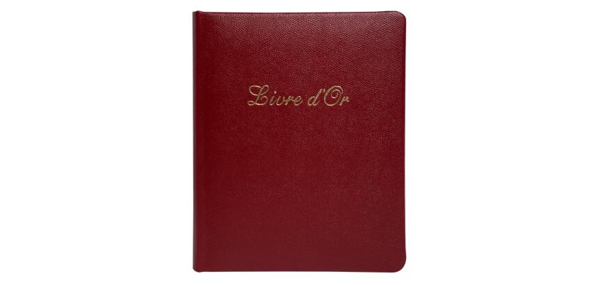 Livre d'or Cuir Alpille 140 pages ivoire - 26x22cm vertical