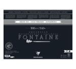 Fontaine Noir paquet 4 bords frangés 25F 56x76cm 300g grain fin