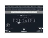 Fontaine Noir paquet 4 bords frangés 25F 56x76cm 300g grain fin