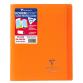 Cahier piqué Koverbook 17x22cm 96 pages grands carreaux couverture polypropylène transparent