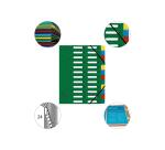 Trieur HARMONIKA® à fenêtres avec élastiques véritable carte lustrée 24 compartiments