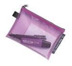 Transparente Tasche/Etui mit Reißverschluss, flexibles Recycling-PP, Kollektion Pop'N Co - Farben sortiert