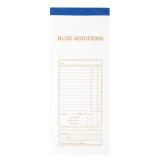 Bloc Addition 50 feuillets autocopiants numérotés en dupli - Format 9 ,1x22,5 cm