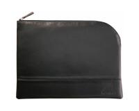 Rhodiarama pochette zippée en simili cuir - taille L (21x28 cm) - Noir