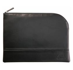 Rhodiarama pochette zippée en simili cuir - taille L (21x28 cm) - Noir