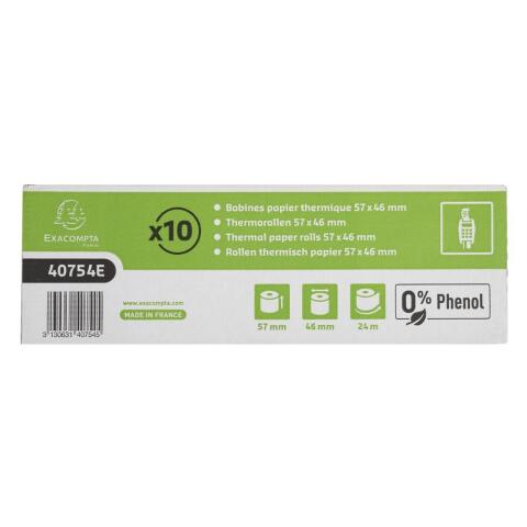 Papel térmico Exacompta 57 x Ø 46 x 12 mm x 24 m 55 g 40754E 1 copia SBPA