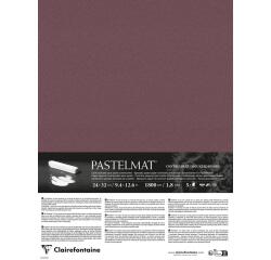 Clairefontaine Pastelmat Mounted Board - 24 x 32 cm - Pack of 5 - Wine