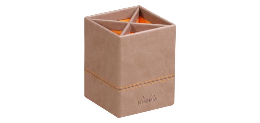 Pot à crayons, en similicuir