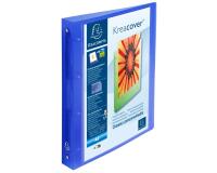 Classeur 4 anneaux plastifié Exacompta Kreacover® personnalisable A4 maxi - Dos 4 cm bleu