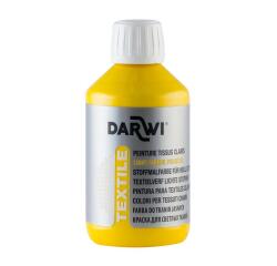 DARWI Flacon de 250 ml de Peinture Textile Opaque - Jaune or