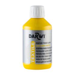 DARWI Flacon de 250 ml de Peinture Textile Opaque - Jaune or