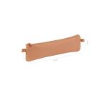 CUIR NATUREL Trousse plate 22x6 cm. - Naturel