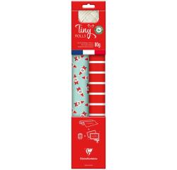Pack 2TR+bolduc,5x0,35m,pap.aff,rge/bleu - Rouge