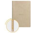 Rhodiarama piqûre textile A5 64p dot papier ivoire 90g - Beige