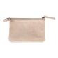 PLUME Petite Pochette 2 compartiments en Daim irisé 13x9cm - Or