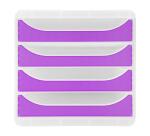 Módulo individual BIG-BOX para documentos A4 + con 4 cajones, ultra-rígido y con stop de seguridad y con stop de seguridad - CHROMA LINE (translucido)