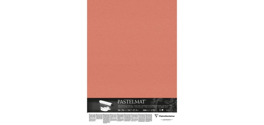 Pastelmat paquet 5F 50x70cm 360g - Sanguine