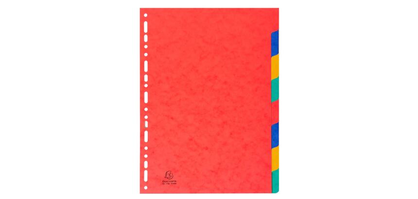 Divider Pressbd Lwght A4 8P - Assorted colours