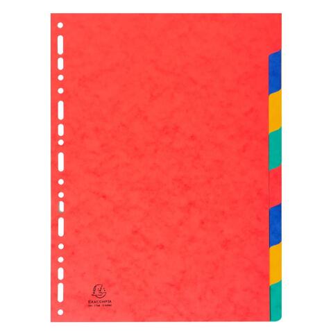 Divider Pressbd Lwght A4 8P - Assorted colours