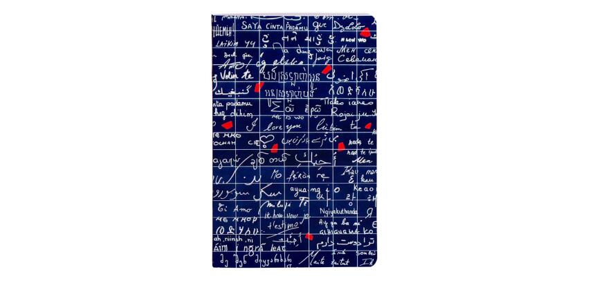 Le Mur des Je t'aime, Carnet cousu fil 9x14cm, 96 pages, ligné.