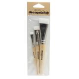 Pack de 3 pinceaux nylon - Beige