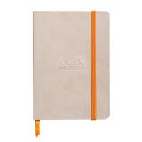 Rhodiarama carnet souple A6 144 pages ligné papier ivoire 90g fermeture élastique - Beige