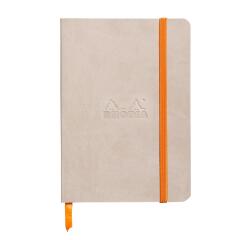 Rhodiarama carnet souple A6 144 pages ligné papier ivoire 90g fermeture élastique - Beige