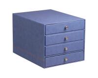 Rhodiarama trieur 4 tiroirs simili cuir italien 24,8x32,7x22,8 cm - Saphir