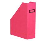 Rhodiarama porte-revues simili cuir italien 10x25x31 cm - Framboise