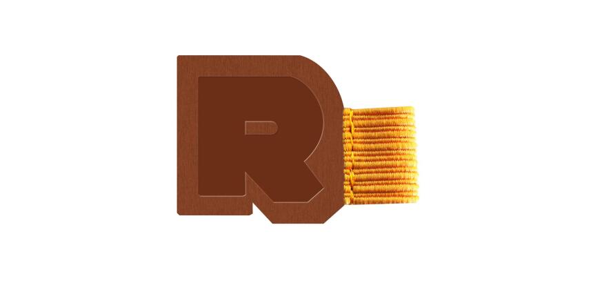 Rhodiarama porte-stylo autoadhésif 4x3 cm pour blocs carnets et agendas - Cuivre