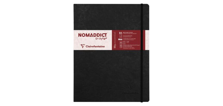 Clairefontaine Nomaddict My Essential Notebook - B5 - Lined - 90gsm - Black