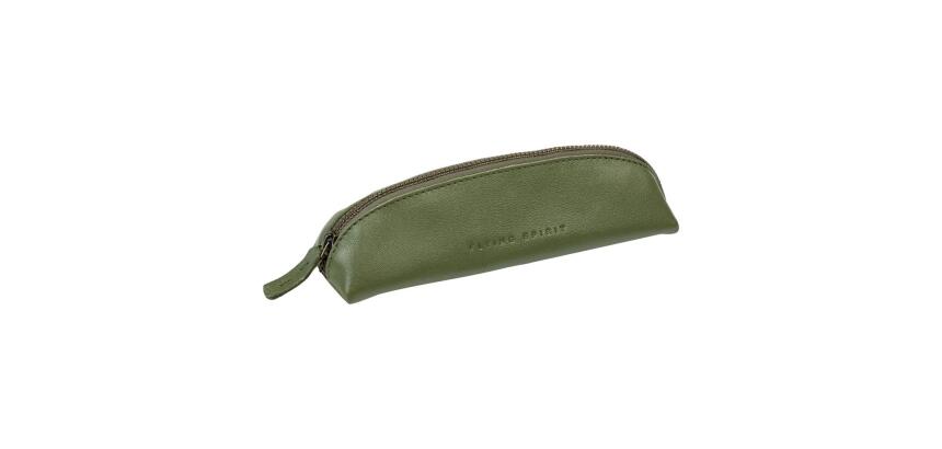 Flying Spirit trousse en cuir Triangulaire 18x4x4cm - Kaki