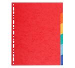 Intercalaires carte 220g 6 positions - A4 maxi - Couleurs assorties