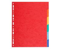 Intercalaires carte 220g 6 positions - A4 maxi - Couleurs assorties